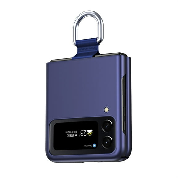 for Samsung Galaxy Z Flip 4 5G Case with Ring Ultra Thin Matte PC Protective Cover Slim Shockproof Anti-Drop Phone Case for Samsung Galaxy Z Flip 4 5G 6.7 inch, Royalblue