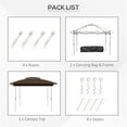 thumbnail image 3 of Resenkos Outdoor Gazebo Tent Replacement Top, Outdoor Sun Shade Shelter Replacement Top, Pop Up Canopy Tent, 3 of 6