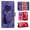 Purple, variant on Flip Wallet Leather Phone Case For Samsung Galaxy S24 Ultra S23FE S20 S21 S22 S23 Ultra A15 A25 A35 A55 A14 A24 A34 A54 A13 A23 A33 A53 A32 A52 A05s Card Holder Bag Cover