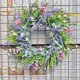 thumbnail image 4 of Corona de primavera con flores silvestres, ideal para decorar el hogar y el patio., 4 of 7