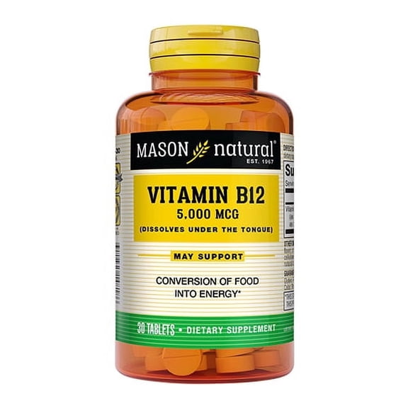 Mason Naturals Vitamin B-12 5000 Mcg Sublingual Tablets - 30 Ea
