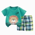 thumbnail image 2 of 2 Pack Toddler Baby Boy Summer Clothes 3 6 9 12 18 24 Months 2-6T Short Sleeve Cartoon T Shirt Top Short Infant Newborn Baby Outfit, 2 of 6