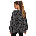 thumbnail image 2 of HELLHERO Bat Spider Web Print Sweatshirt for Women Soft Loose Crewneck Pullover Tops Casual Warm Long Sleeve Sweatshirt Size XL, 2 of 7