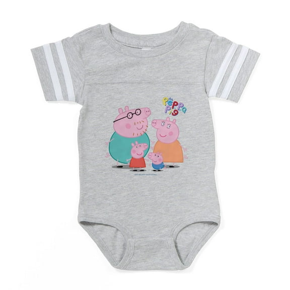 CafePress - Peppa Pig Family Together - Cute Infant Baby Football Bodysuit