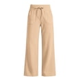 thumbnail image 2 of HomeDM Wide Leg Sweatpants for Women Baggy Lounge Pants with Pockets Drawstring Joggers for Yoga Running Workout Beige L, 2 of 6