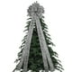 thumbnail image 3 of Adorno para la punta del árbol de Navidad, lazo grande de 13" x 44", lazos navideños, adornos para el árbol, Navidad, invierno, purpurina, azul, dorado y champán, copos de nieve, punta del árbol, 3 of 3