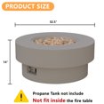 thumbnail image 2 of Wakeyard 32.5 inch Round Propane Fire Pit Table, 50000 BTU, Includes Lava Rock,Gray, 2 of 9