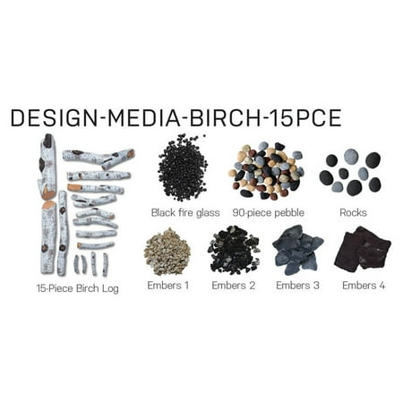 

Amantii 15-Piece Birch Log Set with Deluxe Media Kit