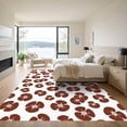 thumbnail image 3 of ODIKA 3'x5' Machine Washable Non-Slip Area Rug, Patchwork Mosaic Featuring Interlocking Spotted Motifs High Traffic Rug with Pad, Brown, 899702, 3 of 8