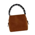thumbnail image 3 of Bolso de hombro, bolso de viaje, bolso de color sólido, portátil, sencillo, de gran capacidad, elegante. Color caramelo, 3 of 9