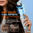 thumbnail image 3 of Tideway 360° Airflow Styler Flat Iron Hair Straightener and Curler 2 in 1, Ionic Smoothing with 4 Temp, Blue, 3 of 9
