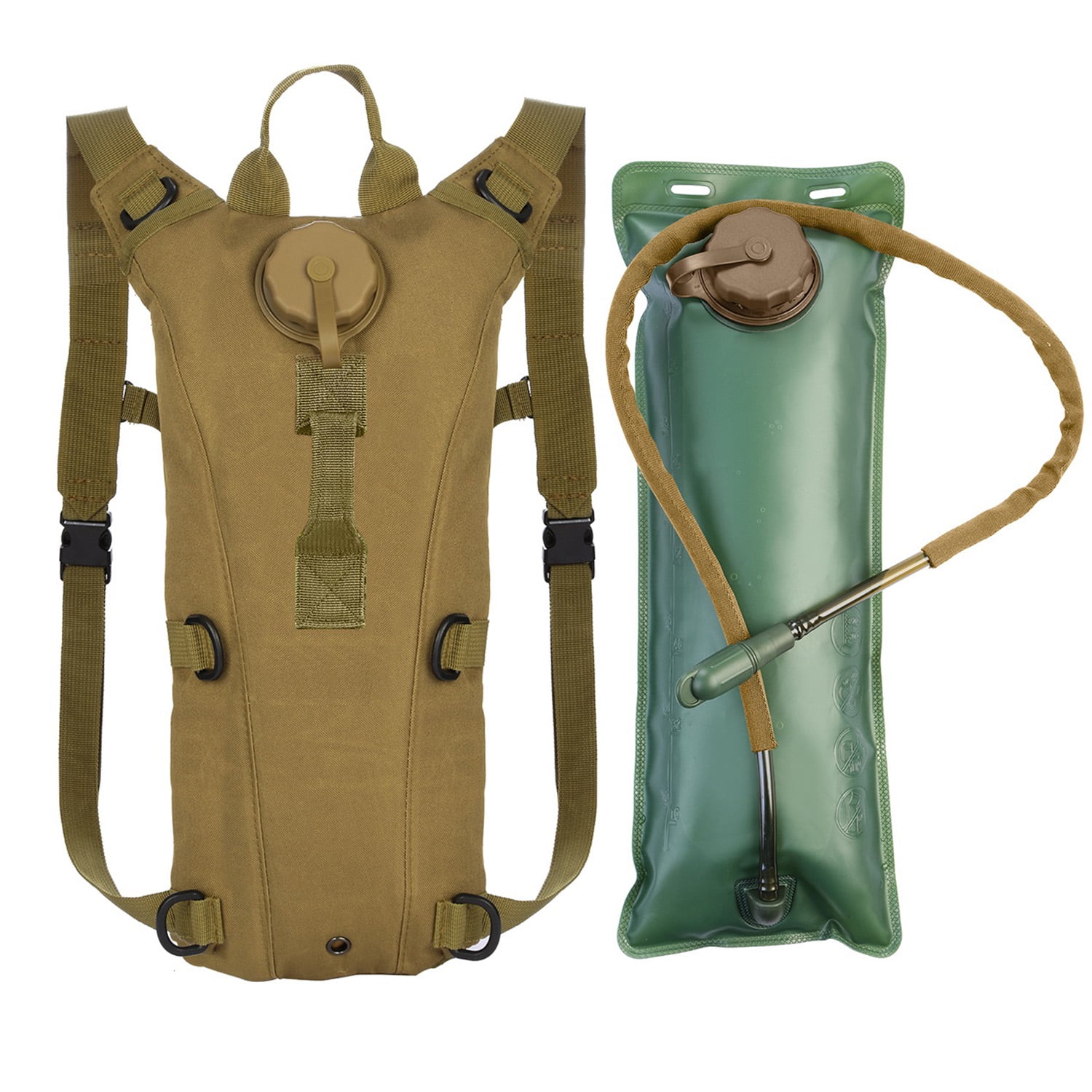 iMountek 2/3L Water Bladder Bag Hydration Backpack Pack Hiking Camping Cycling 