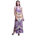 thumbnail image 1 of Bimba Tie-Dye Ladies Sleeveless Long Print Maxi Dress with Side Slits Summer Wear-Medium, 1 of 6