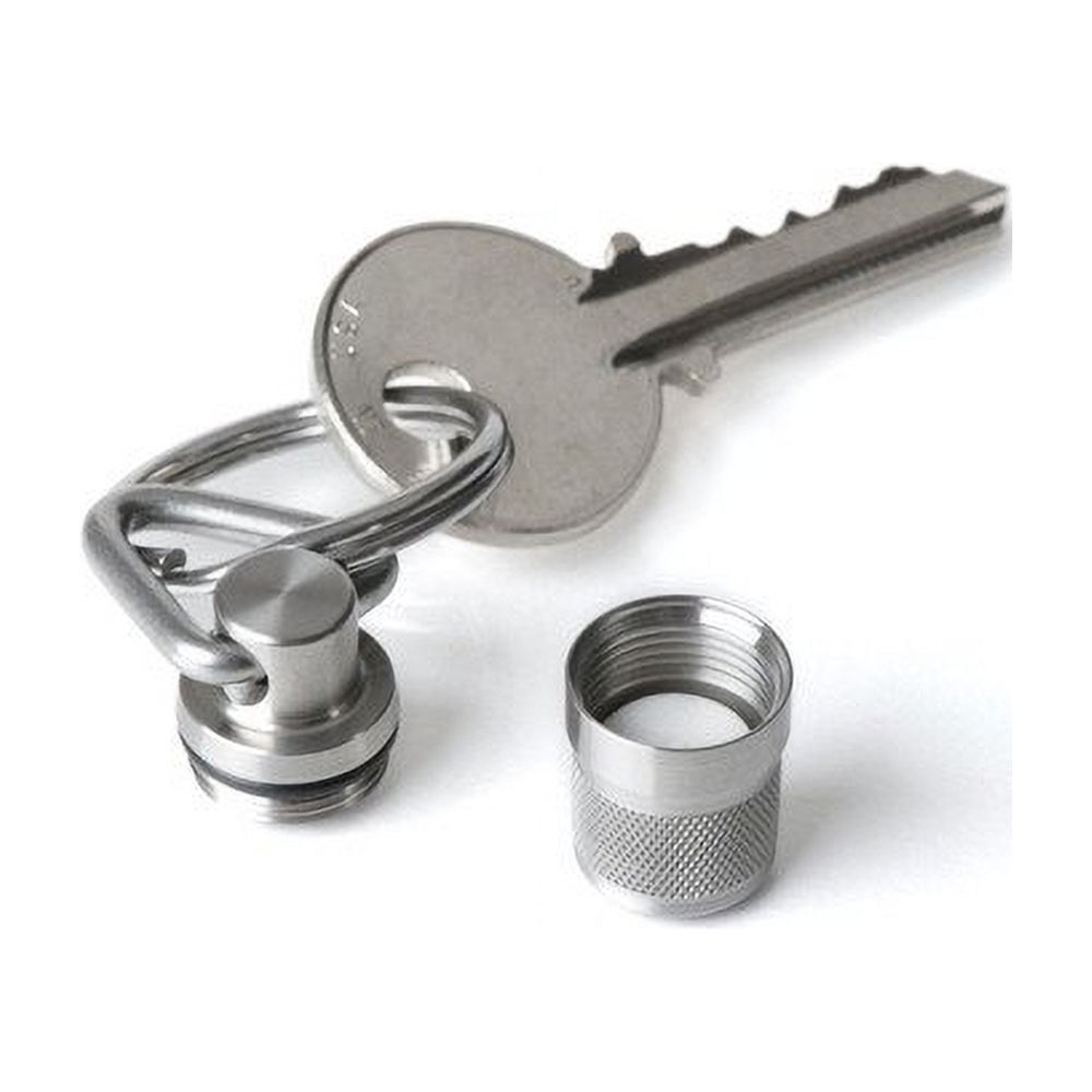 GUS Micro Pill Fob, Made in USA, Stainless Steel Keychain Pill Holder, Holds Two Emergency Aspirin, Ultra Compact Design