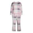 thumbnail image 4 of Joyspun Women's and Women’s Plus Super Minky Fleece Long Sleeve Top with Pajama Pants, Giftable 2-Piece Set, Sizes S to 3XL, 4 of 4