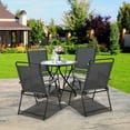 thumbnail image 3 of Patiojoy 4-Piece Patio Folding Chairs Outdoor Camping Chair with Armrest & High Backrest, 3 of 5