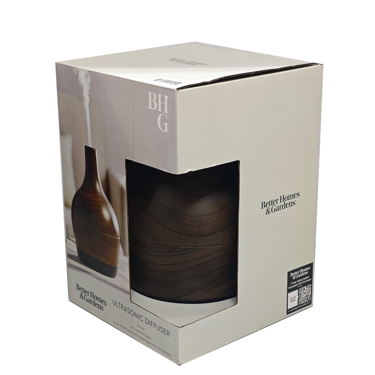 Better Homes & Gardens Wood Spout Ultrasonic Diffuser, Brown photo 3