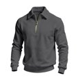thumbnail image 5 of Daweinan Men's Quarter Zip Pullover Sweatshirt Loose Fit Long Sleeve Relaxed Fit Casual Athletic Top for Daily Wear Outdoor Work Sports, 5 of 5