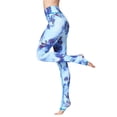 thumbnail image 5 of SLADYGLD Women High Waisted Tie-Dyed Gradient Printed Stirrup Leggings, 5 of 7