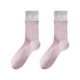 thumbnail image 5 of Tauxra Tube Socks Women,Color Pattern Lightweight Style Airy Mid-Calf Socks with Bunchable Look,Womens Ankle Boot Socks, 5 of 5