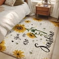 thumbnail image 5 of Vintage Sunflowers Area Rugs Collection 4'x6', Spring Summer Retro Bees Yellow Floral Non Slip Indoor Rectangle Throw Runner Rug Floor Mat Carpet for Living Room Dining Table Bedroom Nursery, 5 of 9
