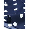 thumbnail image 5 of Vestido de talgrande pamujer, lunares, casual, cuello en V, man3/4, vestido midi ajustado y acampanado Azul marino 3XL, 5 of 5