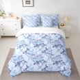 thumbnail image 2 of Castle Fairy Full 7-Piece Boys & Girls Blue Flower Floral Rose Bedding Set, 2 of 8