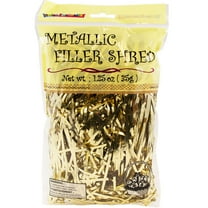 JAM Paper Shred Tissue Paper, Gold Metallic, 1.25 oz/Bag