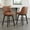 Brown-Faux Leather, variant on Spruce & Spring 26-Inch Counter Height Swivel Bar Stool with Tufted Back Set of 2, Beige, Faux Leather