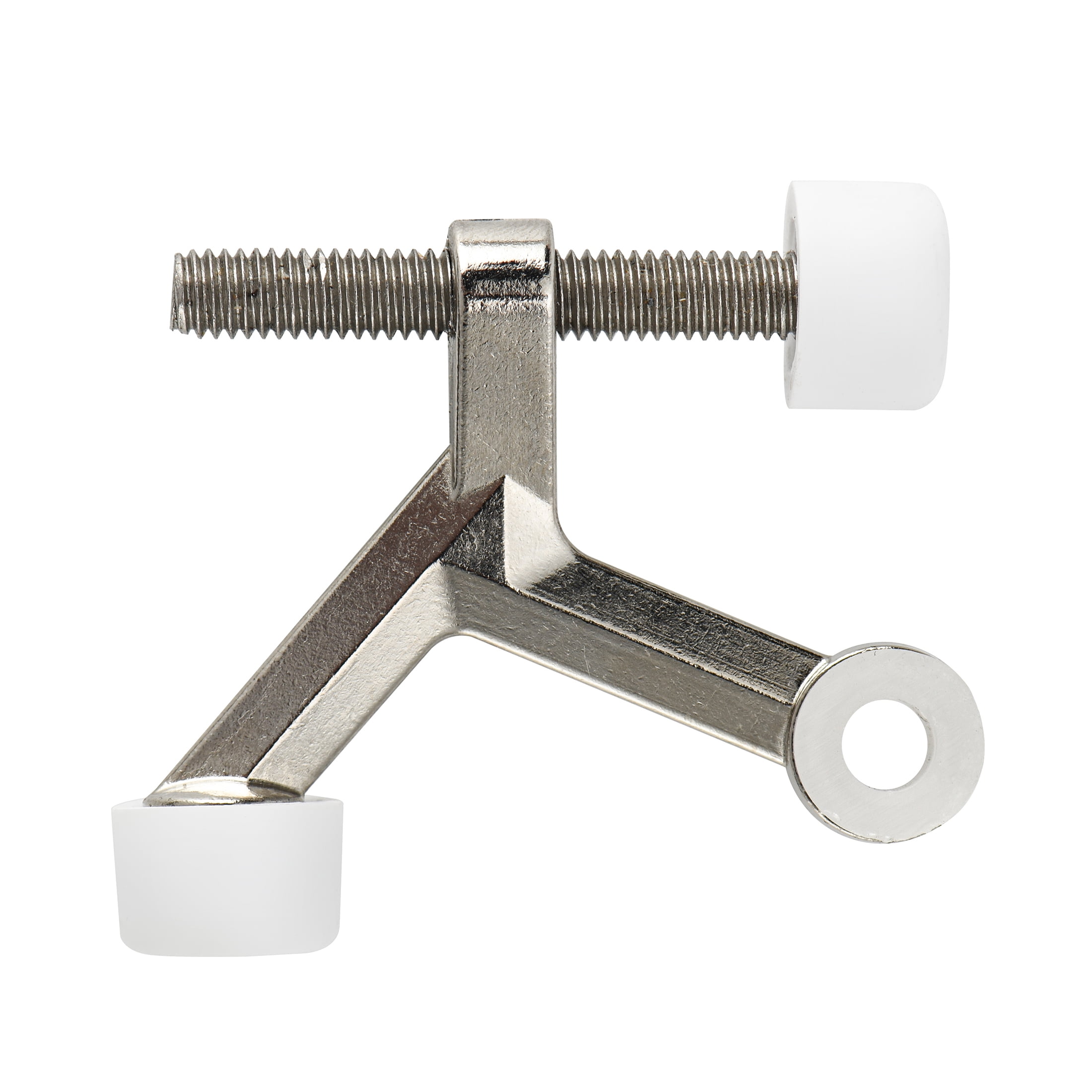 Hyper Tough Hinge Pin Mounted Doorstop, Satin Nickel, Assembled Product Depth 5.65 Inch