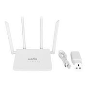 KUAA CPE R103 5M 4G LTE Wireless Router with SIM Card Slot 300Mbps Unlock Mobile WiFi Hotspot with 4 5dBi Antennas for Asia 100?240V UK Plug