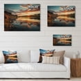 thumbnail image 4 of Designart "Texas Sunset Ultra-Wide Angle horizon III" Landscapes Print on Natural Pine Wood, 4 of 5