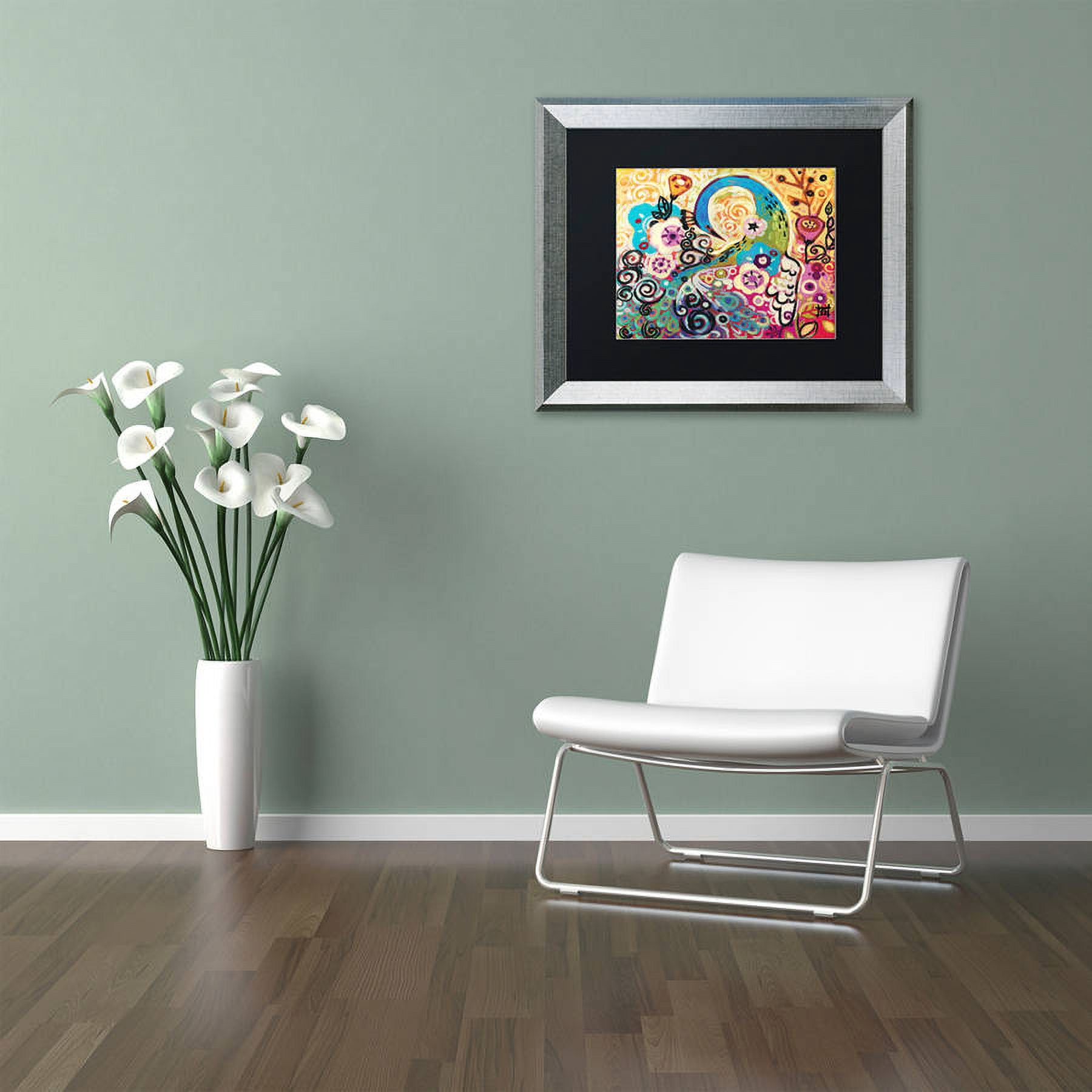 "46" Canvas Art by Natasha Wescoat, Black Matte, Silver Frame