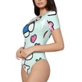 thumbnail image 2 of Lsque Sanrio Women's Crew Neck Short Sleeve Bodysuit Basic T Shirts Tops Onesie Adult Cute Pajama-X-Large, 2 of 8