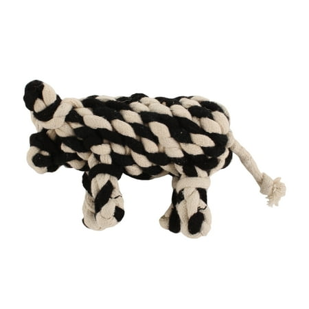 Outback Jack Wooley Cotton Rope Dog Toy, Cow-shaped
