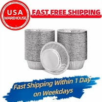 (100 Pack) Aluminum Round Disposable Foil Pie Pans For Baking, 4.3 Inches, New