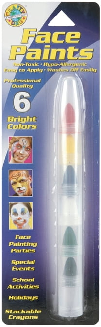 Face Paint Stackable Crayons 6/Pkg-Bright