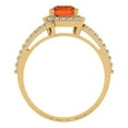 thumbnail image 4 of Clara Pucci 14K Yellow Gold 1.94ct Ruby Solitaire with Accents Ring, 4 of 8