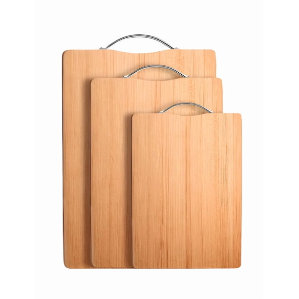 Raganet, Paquete de 3 Tablas Xtellar para Picar de Bambu con 3 Diferentes Medidas, Tablas de Cocina para Picar Cuadradas color cafe
