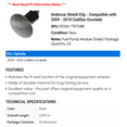 thumbnail image 2 of Undercar Shield Clip - Compatible with 2009 - 2010 Cadillac Escalade, 2 of 2