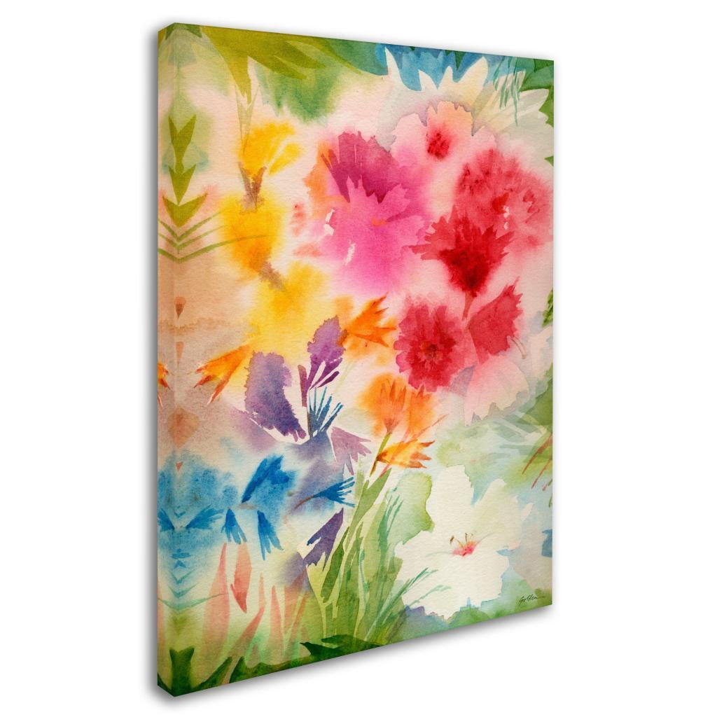 Trademark Fine Art "Bright Garden" Canvas Wall Art by Sheila Golden
