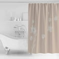 thumbnail image 2 of Lotus Flowers Shower Curtain Set ，Waterproof Fabric Shower Curtains Abstract Flower Harmony Floral Beige Shower Curtains for Bathroom,Bathroom Decor 72"x72", 2 of 7