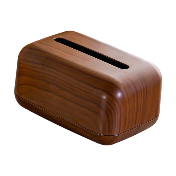 Organizador de servilletas de la servilleta del portavasos rectangular 6.8x4.7x4 pulgadas multifuncionales para coches de cocina accesorios Marrón oscuro
