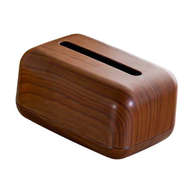 Organizador de servilletas y pañuelos de polipropileno rectangular, 17 x 12 x 10 cm, multifuncional Marrón oscuro