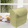 thumbnail image 3 of Abstract Stand Mixer Cover, Tartan Pattern with 2 Colored Little Symmetric Squares Summer Themed Art Image, Kitchen Appliance Organizer Bag Cover with Pockets, 5 Quarts, Yellow White, by Ambesonne, 3 of 4