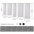thumbnail image 2 of Cortina de ducha impermeable para baño, cortinas de baño a prueba de moho, tela de poliéster monocro Tomshoo Negro/150cm * 200cm, 2 of 7