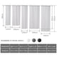 thumbnail image 2 of Cortina de ducha impermeable para baño, cortinas de baño a prueba de moho, tela de poliéster monocro Tomshoo Negro/150cm * 200cm, 2 of 7