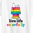 thumbnail image 3 of Peanuts - Live Life Colorfully - Ladies Short Sleeve Classic Fit Tee, 3 of 6