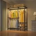 thumbnail image 5 of VIPEK V2L Garment Rack Heavy Duty Clothes Rack with Dimmable LED Lights, 3000K Warm White, Portable Closet Wardrobe Freestanding Metal Clothing Rack, Max Load 700lbs, Black, 5 of 7