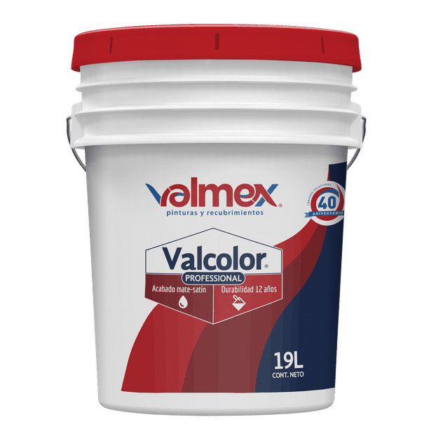 PINTURA ACRILICA VALCOLOR PROFESSIONAL NARANJA 19 L VALMEX